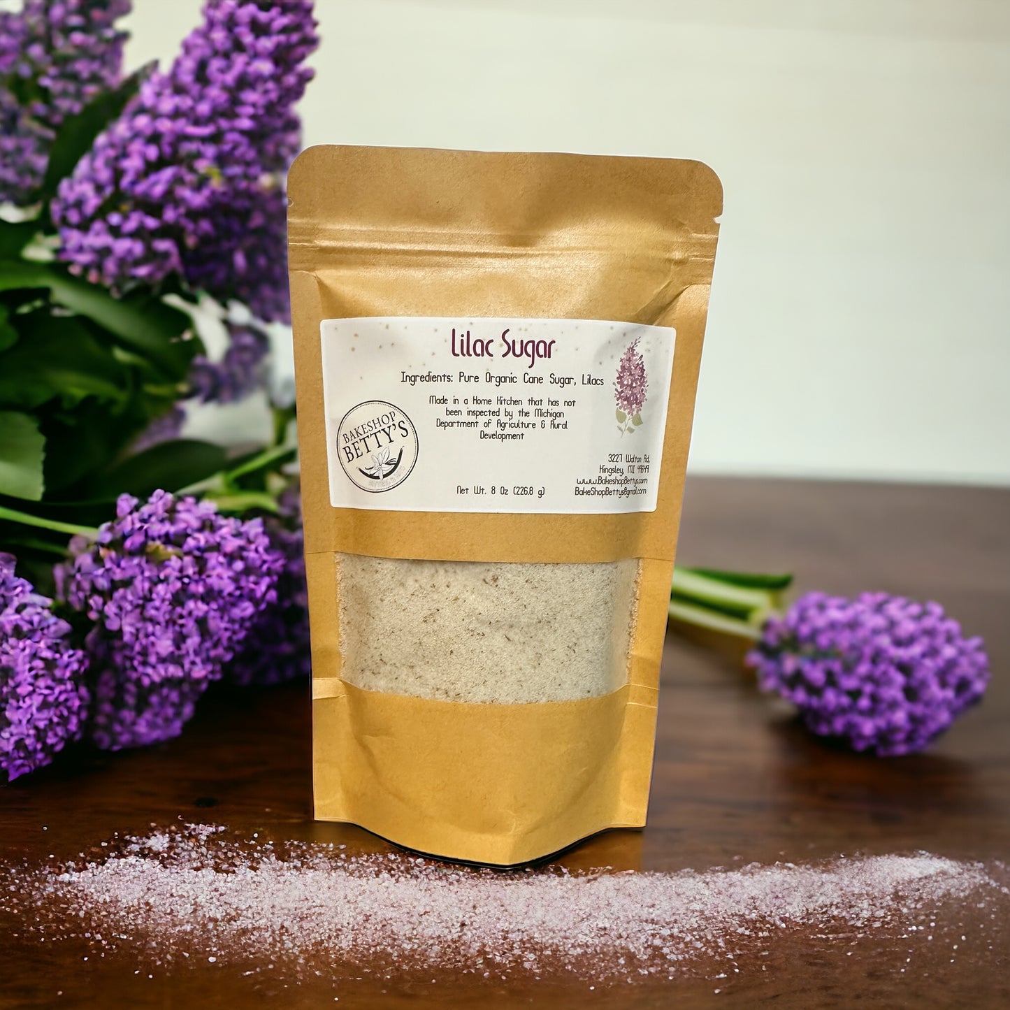 Lilac Sugar 8 oz Bag