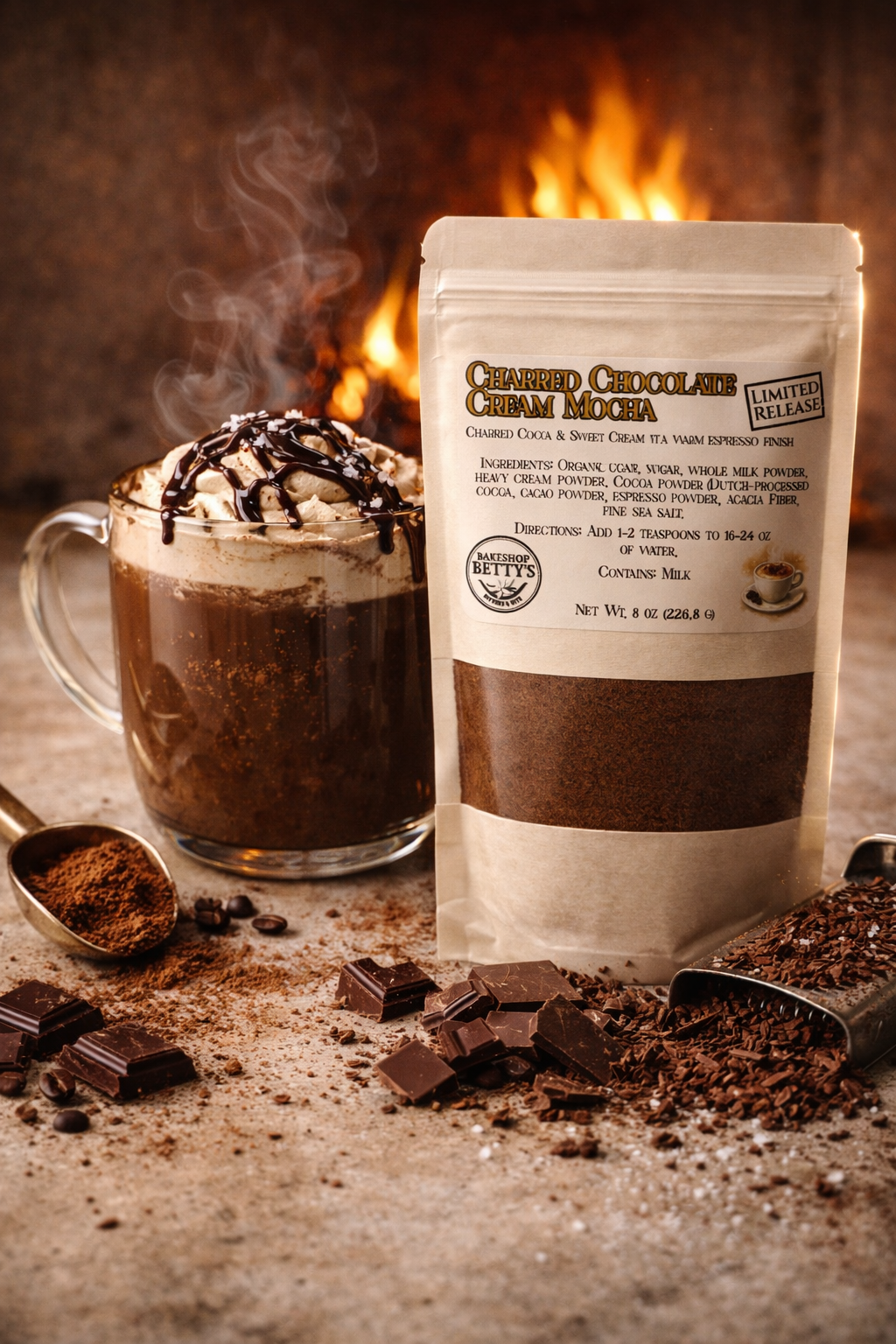 Charred Chocolate Cream Mocha Latte